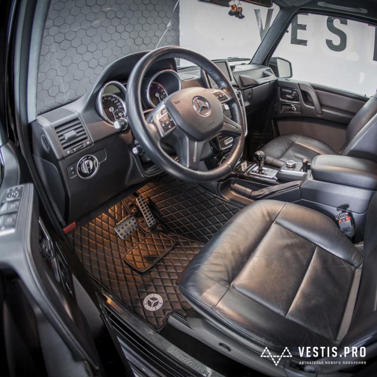 Diamond-Stitched Luxury Leather Custom Car Mats - premium stitching custom car floor mats