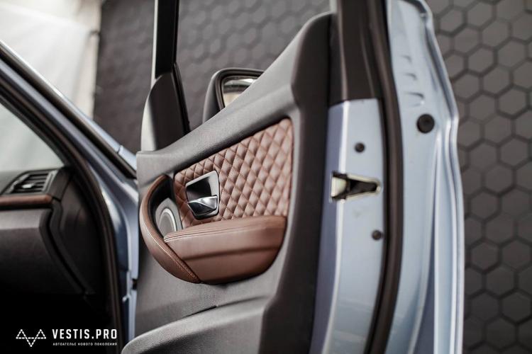 Diamond-Stitched Luxury Leather Custom Car Mats - premium stitching custom car floor mats