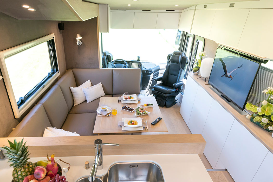 $1.7 Million Luxury Motorhome has Its Own Garage To Hold a Car - Volkner Mobil Performance S Luxury RV
