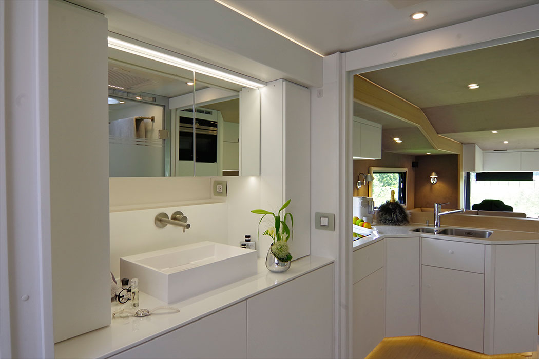 $1.7 Million Luxury Motorhome has Its Own Garage To Hold a Car - Volkner Mobil Performance S Luxury RV