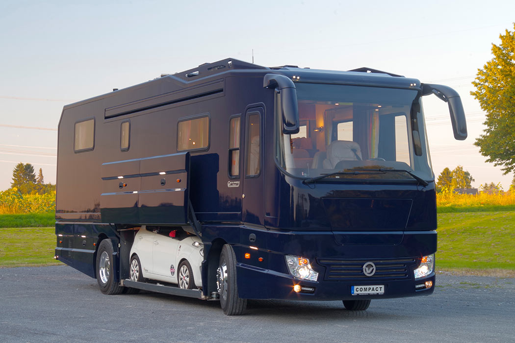 $1.7 Million Luxury Motorhome has Its Own Garage To Hold a Car - Volkner Mobil Performance S Luxury RV