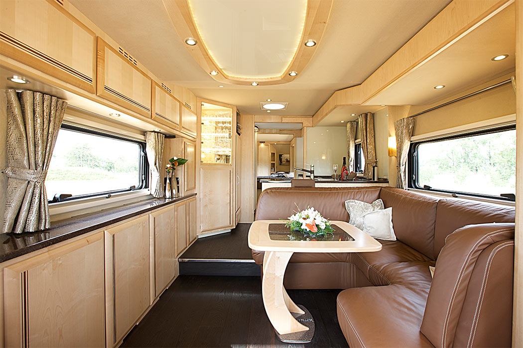$1.7 Million Luxury Motorhome has Its Own Garage To Hold a Car - Volkner Mobil Performance S Luxury RV