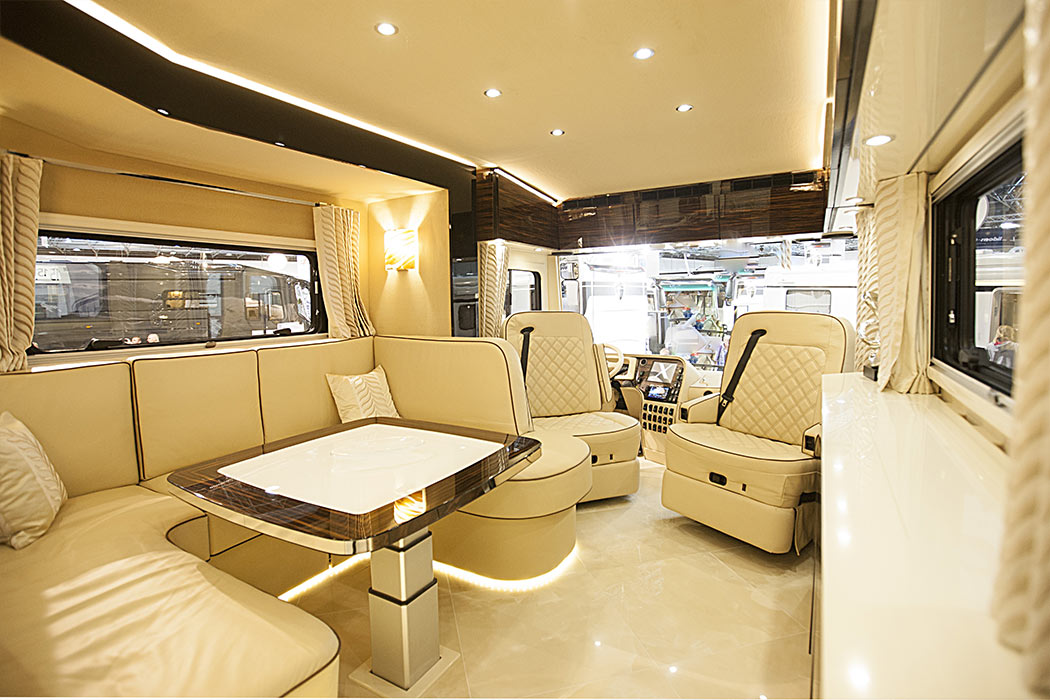 $1.7 Million Luxury Motorhome has Its Own Garage To Hold a Car - Volkner Mobil Performance S Luxury RV
