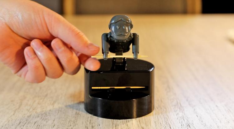 Maestro Baton Toothpick Dispenser - Conductor bowing with baton toothpick dispenser