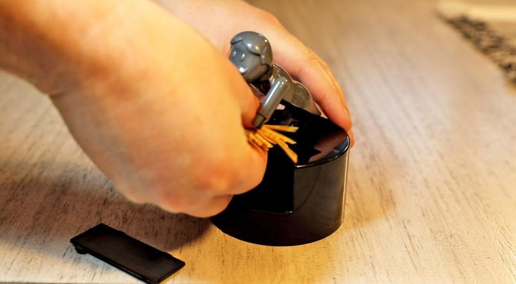 Maestro Baton Toothpick Dispenser - Conductor bowing with baton toothpick dispenser