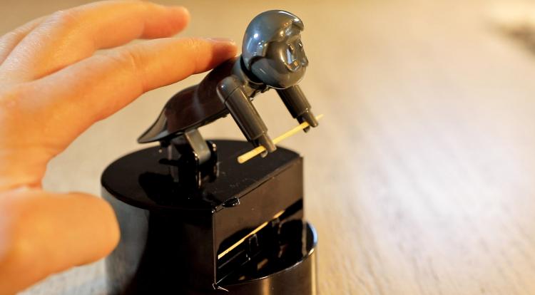Maestro Baton Toothpick Dispenser - Conductor bowing with baton toothpick dispenser