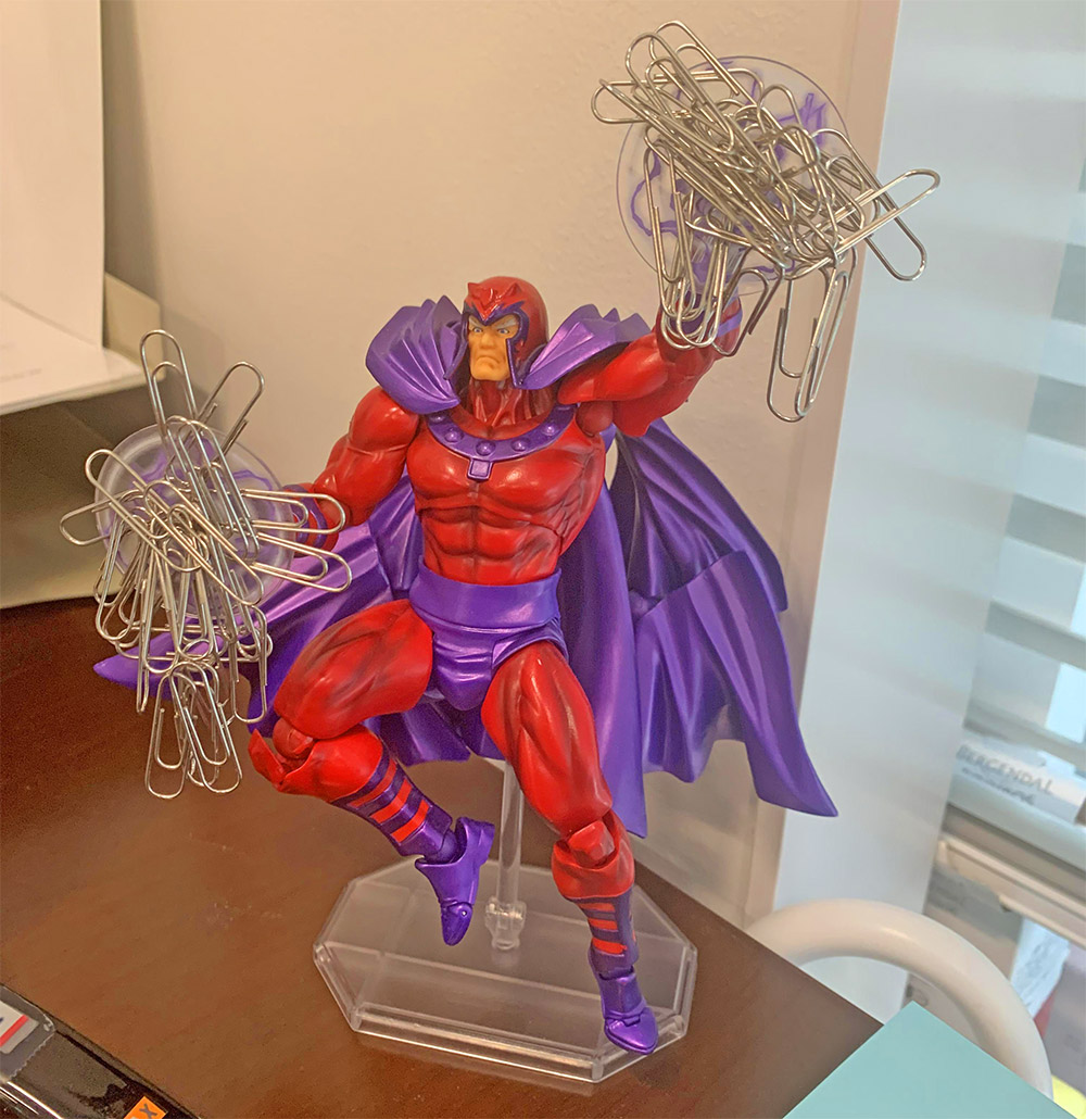 Magneto Paperclip Holder - Magnetic X-men paperclip organizer
