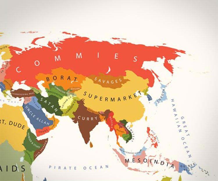 Map Of The World According To Americans