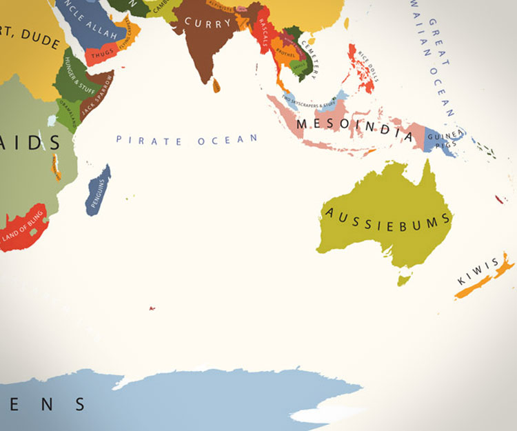 Map Of The World According To Americans