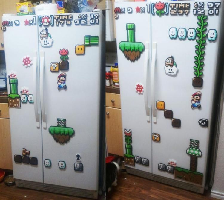 SNES Mario Fridge Magnets