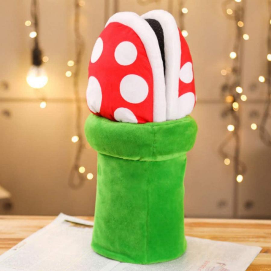 Mario Piranha Plant Slippers With Plush Warp Pipe