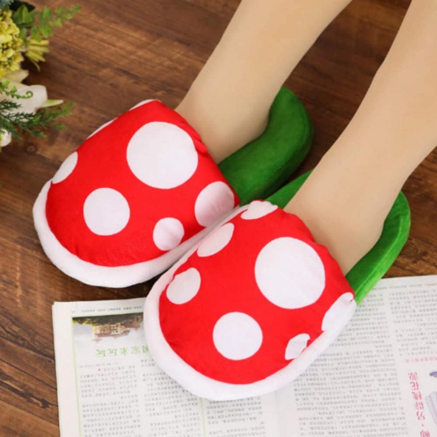 Mario Piranha Plant Slippers With Plush Warp Pipe
