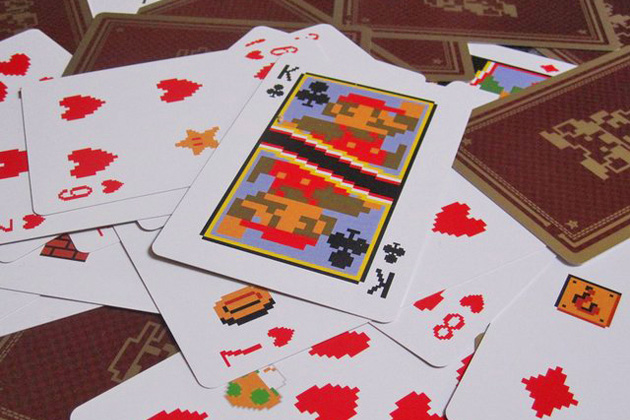 8-Bit Mario Playing Cards - Pixelated Mario Playing Cards