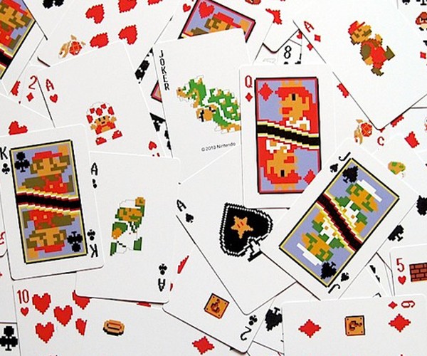 8-Bit Mario Playing Cards - Pixelated Mario Playing Cards