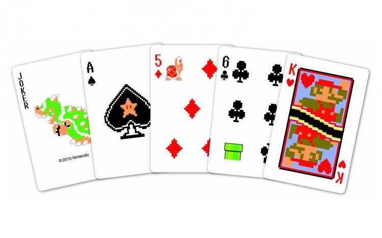 8-Bit Mario Playing Cards - Pixelated Mario Playing Cards