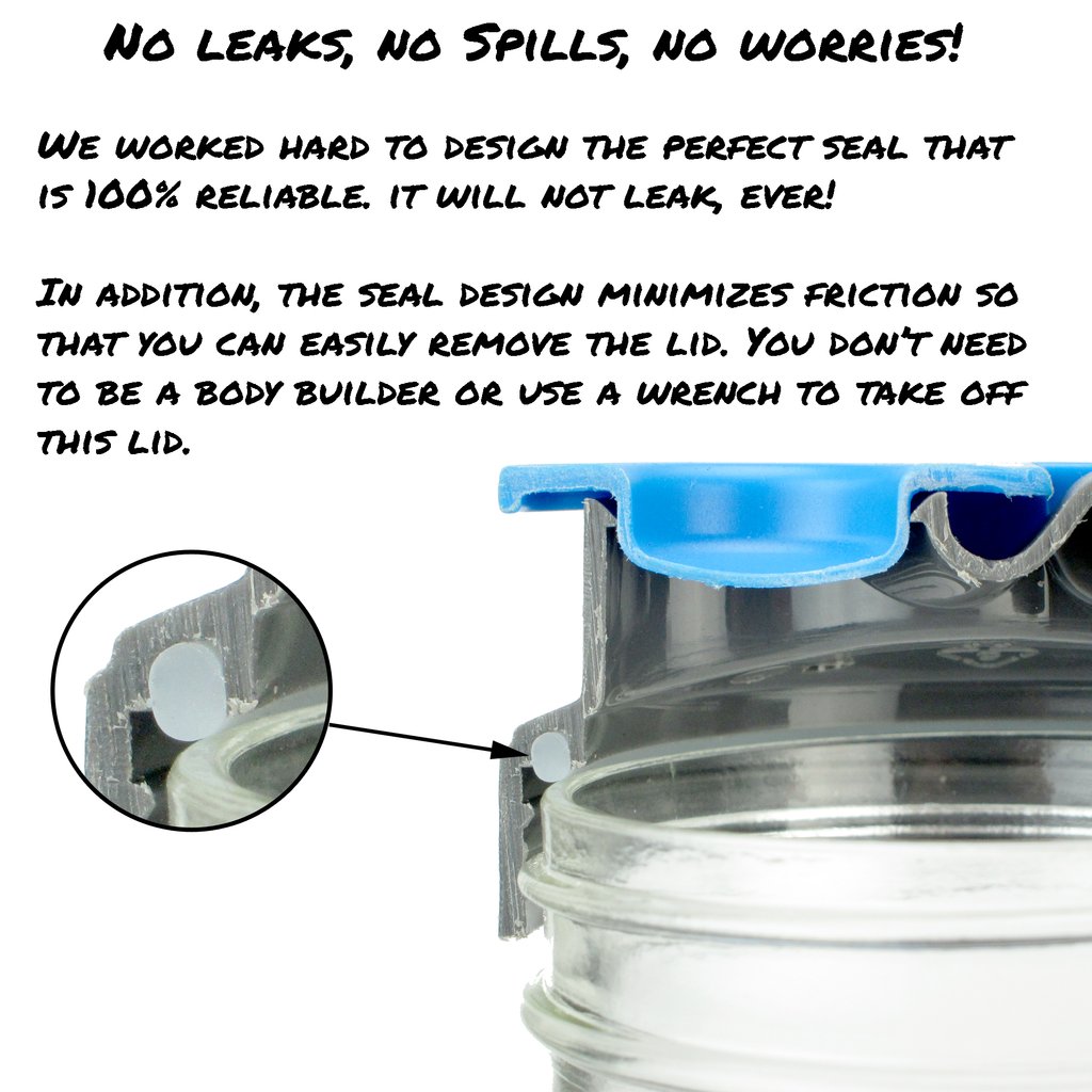 Mason Jar Flip Cap Lid - Easy open mason jar lid