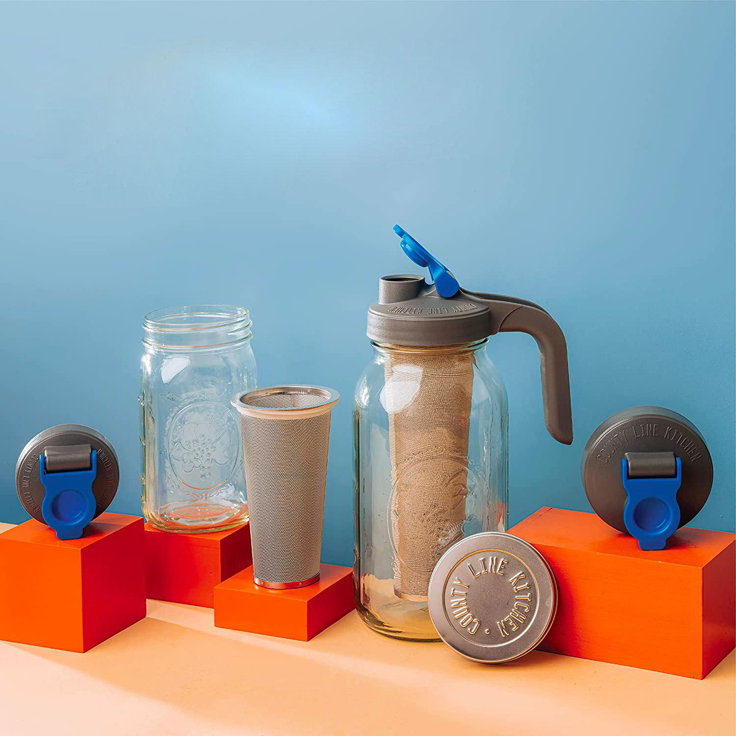 Mason Jar Flip Cap Lid - Easy open mason jar lid