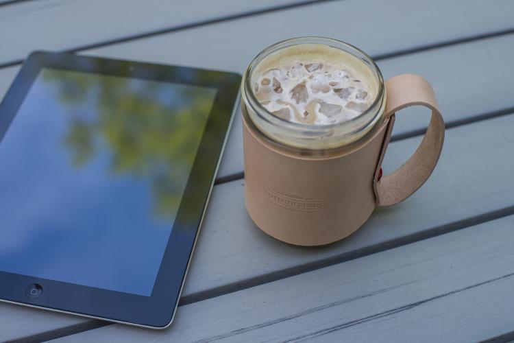 Traveler Mug Turns Your Mason Jar Into a Leather Mug