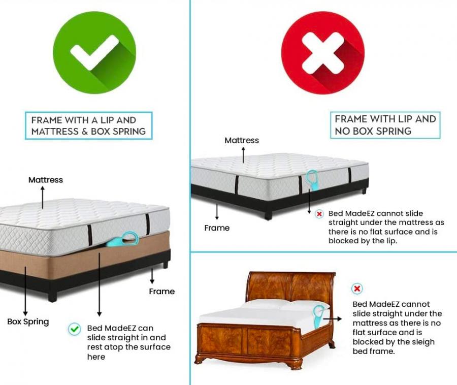 Bed MadeEZ Bed mattress lifting tool help make bed and install bed skirts