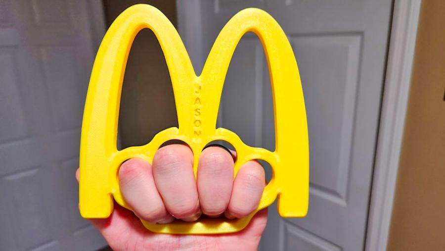 McKnuckle Duster - McDonalds Logo Brass Knuckles