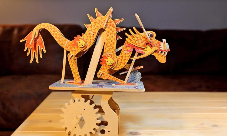 DIY Mechanical Moving Dragon Puzzle Toy
