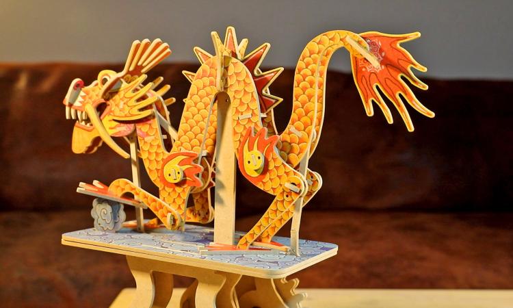 DIY Mechanical Moving Dragon Puzzle Toy