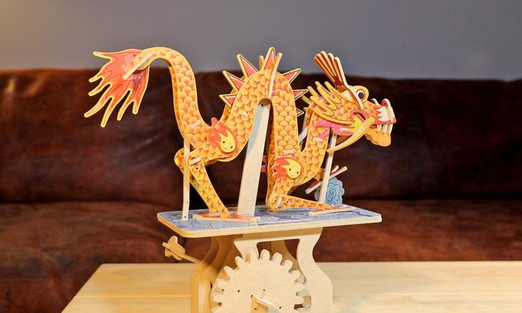 DIY Mechanical Moving Dragon Puzzle Toy