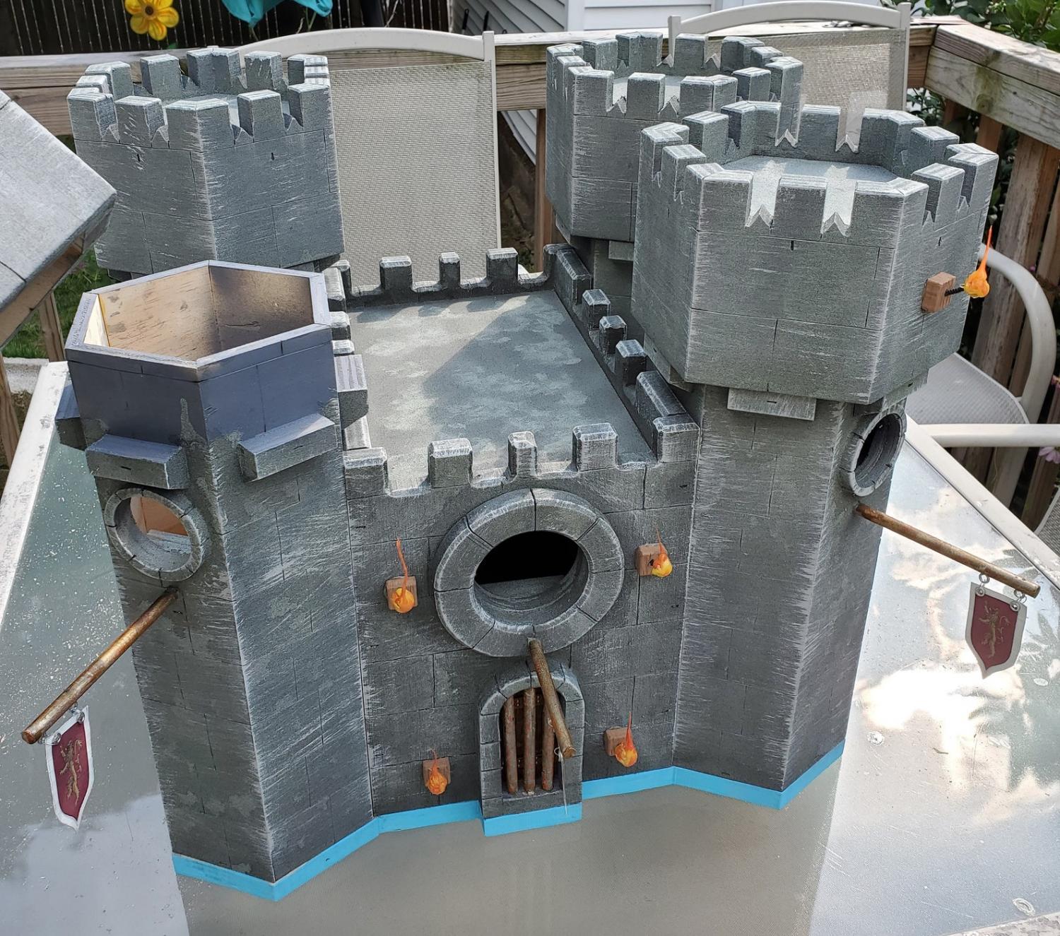 Medieval Birdhouse Castle