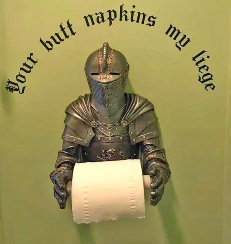 Medieval Knight Toilet Paper Holder