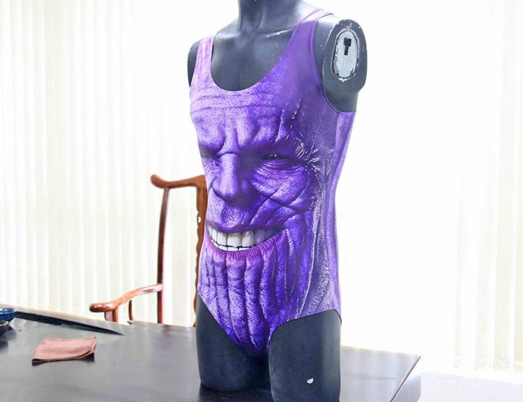Thanos One-piece Men's Swimsuit - Avengers Thanos Male One piece Swimming Suit