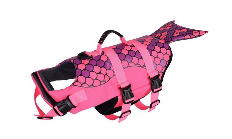 Mermaid Dog Life Jacket Turns Your Dog Into a Majestic Mermaid - Mermaid dog swimming vest