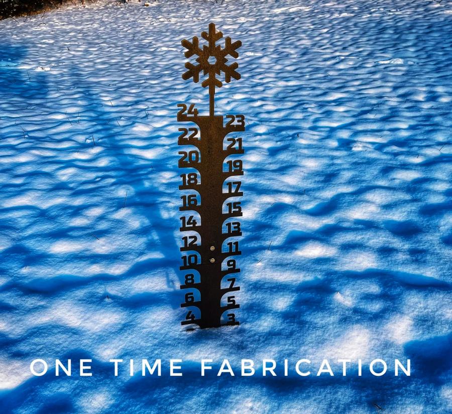 Giant Winter Themed Metal Snow Gauges