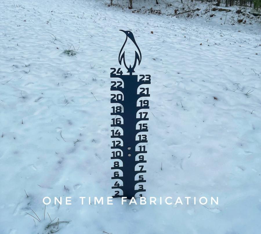 Giant Winter Themed Metal Snow Gauges