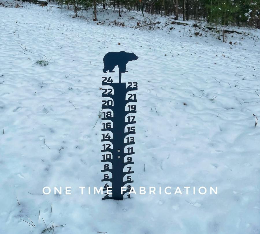 Giant Winter Themed Metal Snow Gauges