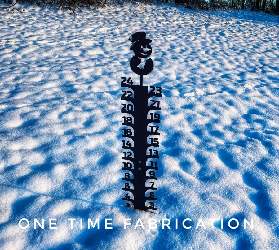 Giant Winter Themed Metal Snow Gauges