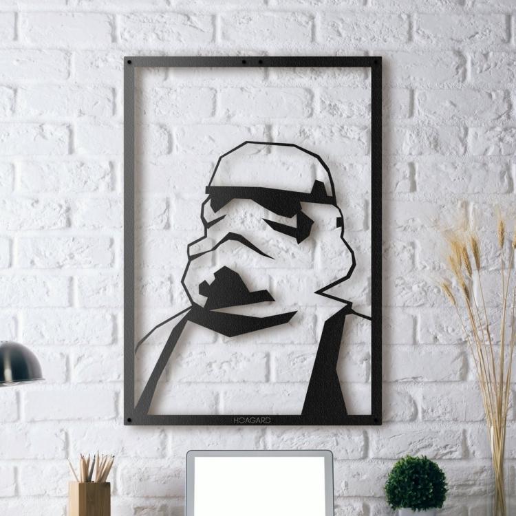 Star Wars Stormtrooper Wall Art - Stormtrooper Silhouette Metal Poster