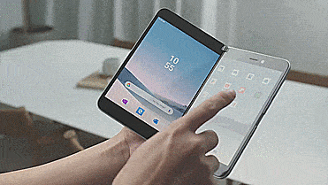 Microsoft Surface Duo Folding Smart Phone - Folding phone turns into mini laptop or portable gaming device