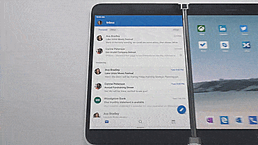 Microsoft Surface Duo Folding Smart Phone - Folding phone turns into mini laptop or portable gaming device