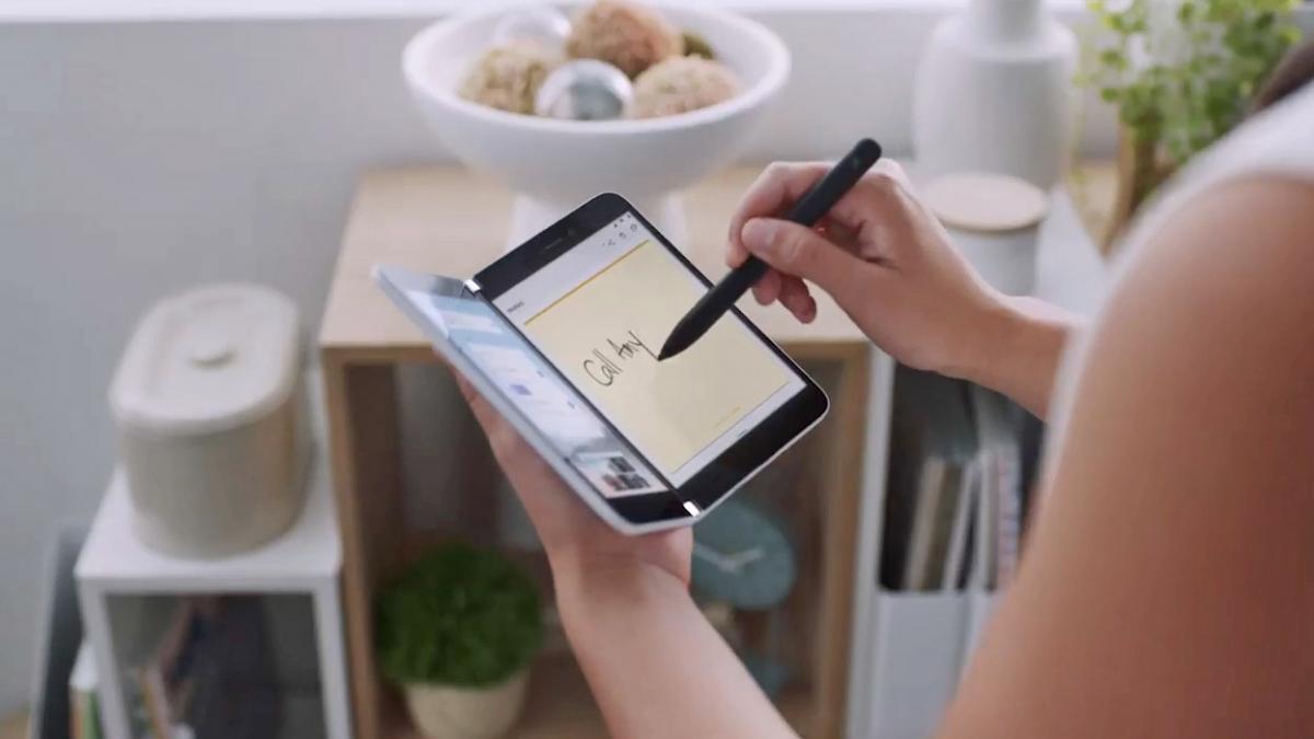 Microsoft Surface Duo Folding Smart Phone - Folding phone turns into mini laptop or portable gaming device