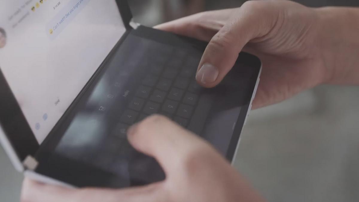 Microsoft Surface Duo Folding Smart Phone - Folding phone turns into mini laptop or portable gaming device