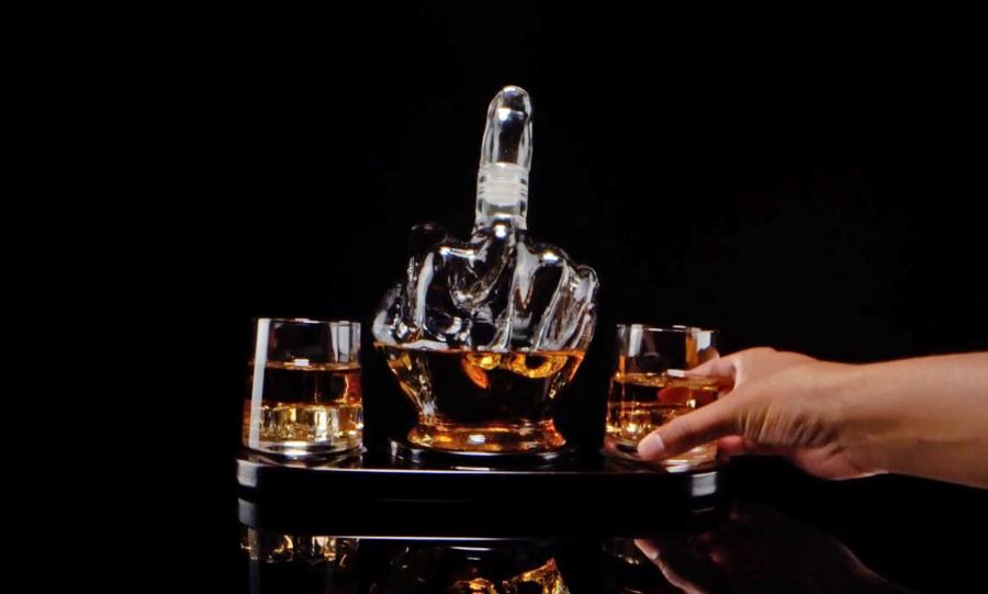 Middle Finger Whiskey Decanter