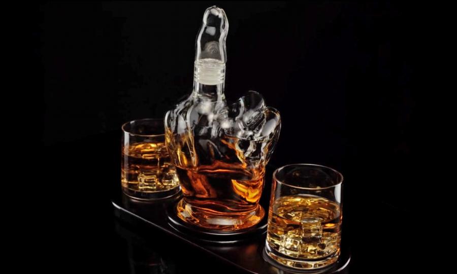 Middle Finger Whiskey Decanter