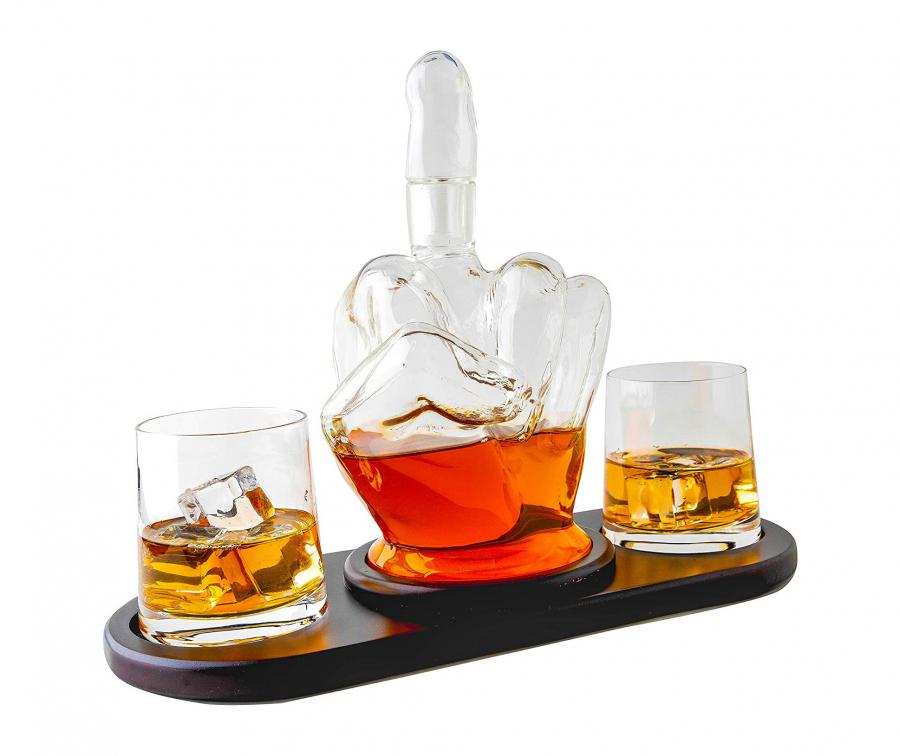 Middle Finger Whiskey Decanter