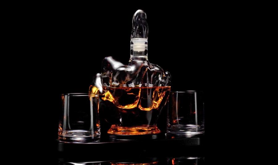 Middle Finger Whiskey Decanter
