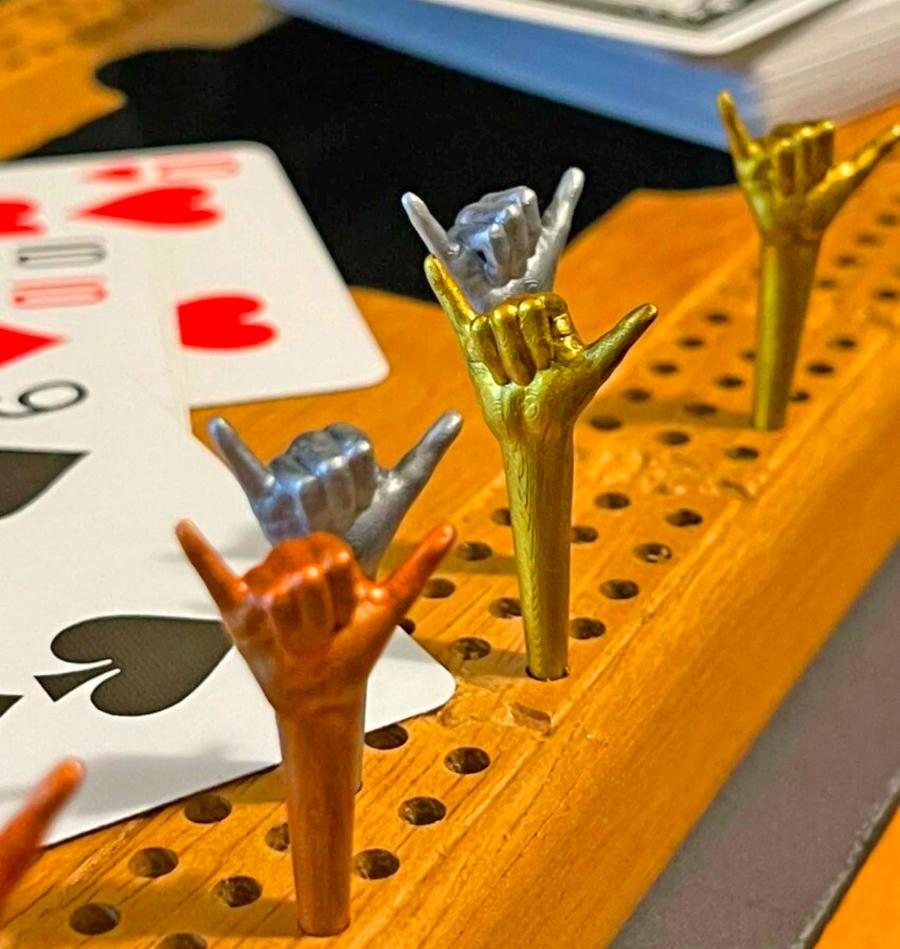 Hang Ten Cribbage Pegs