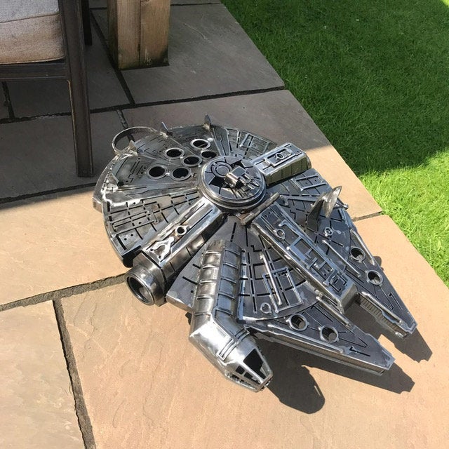 Millennium Falcon Fire Pit - Star Wars Metal Wood Burner Stove