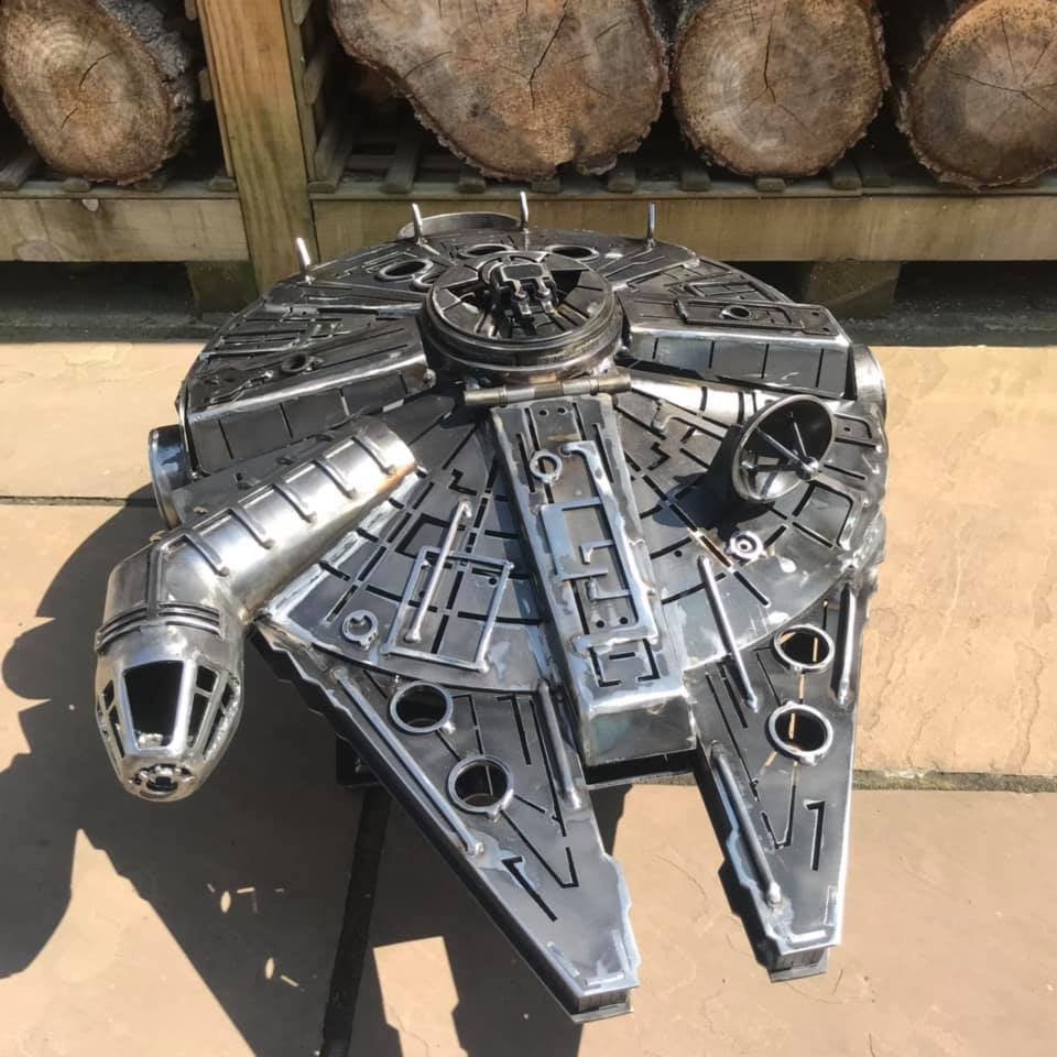Millennium Falcon Fire Pit - Star Wars Metal Wood Burner Stove