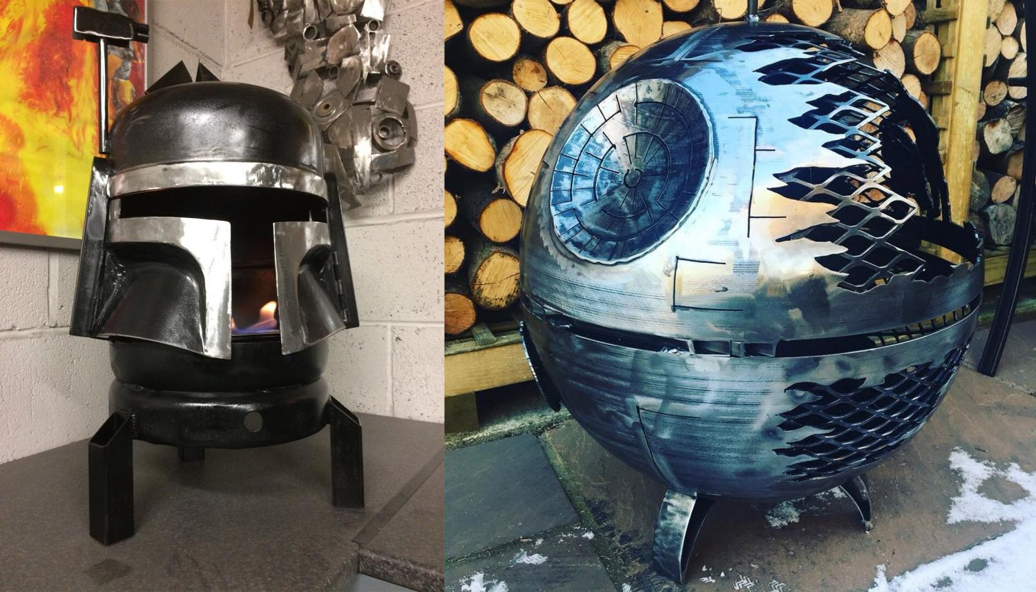 Boba Fett Metal Fire Pit - Death Star Metal Fire Pit