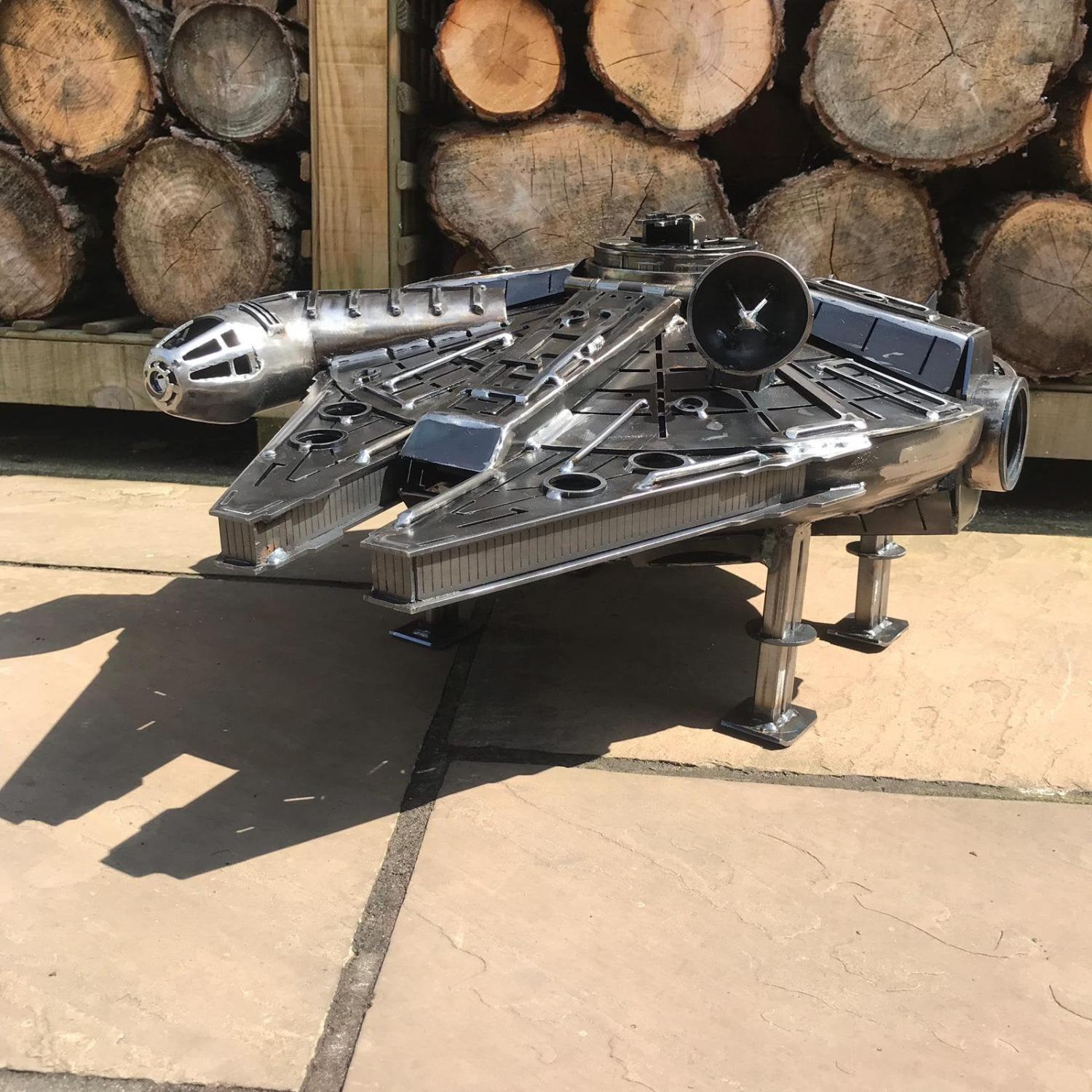 Millennium Falcon Fire Pit - Star Wars Metal Wood Burner Stove