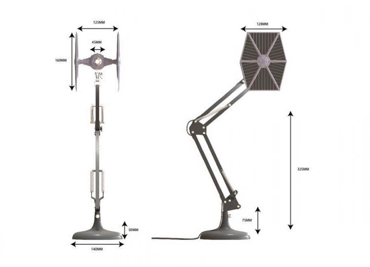 Tie Fighter Posable Desk Lamp